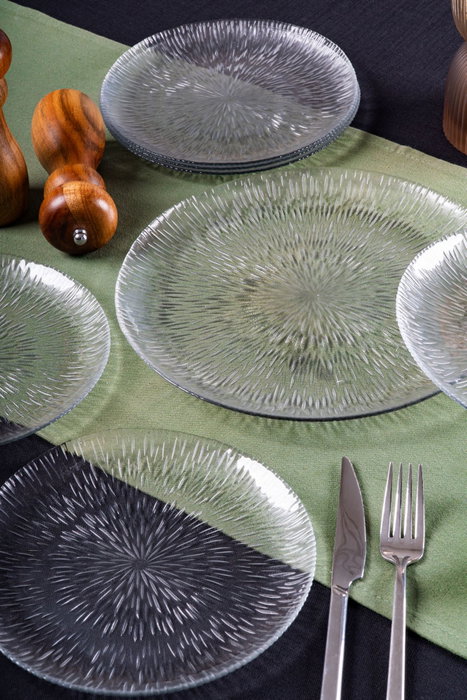 Hermia Set de Servir Pasteles Rimex 7 de Vidrio Transparente Hermia Set de Servir Pasteles Rimex 7 de Vidrio Transparente